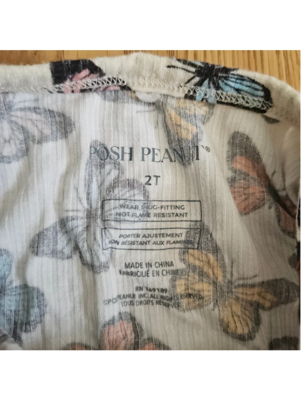 Posh Peanut Larisa Convertible One Piece Butterflies 2T Bamboo